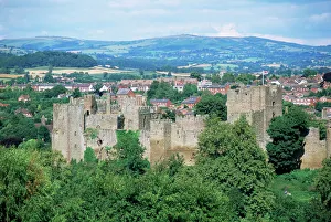 Preceding Prints: Ludlow Castle from Whitecliff, Shropshire, England, United Kingdom, Europe