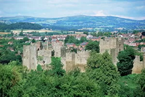 Images Dated 29th July 2008: Ludlow Castle from Whitecliff, Shropshire, England, United Kingdom, Europe