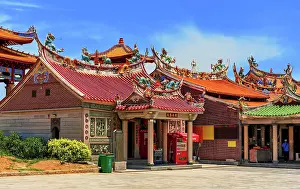 Roofs Prints: Luojia Temple, Shishi, Quanzhou, Fujian Province, China