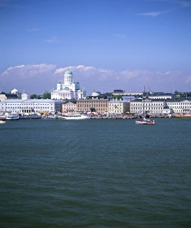 Helsinki Prints: Lutheran Christian cathedral on skyline, Helsinki, Finland, Scandinavia, Europe