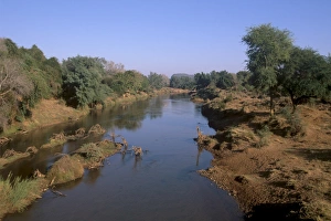 Kruger Prints: Luvuvhu river, tributary of Limpopo river, northern tip of Kruger National Park