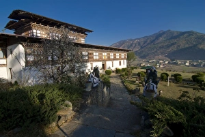 Paro Prints: Luxury hotel in a former tsong (old castle), Paro, Bhutan, Asia