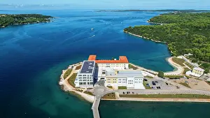 Luxury Prints: Luxury resort located on a peninsula offers views of the water and green landscape in Pula