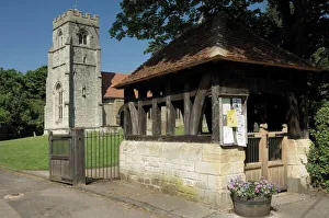 Gate Prints: Lych gate, church of St. Nicholas, Henley in Arden, Warwickshire, Midlands