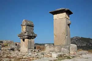 Sculptures Prints: Lycian Pillar Tomb (left) & Harpy Monument