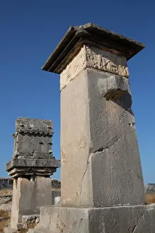 Sculptural Prints: Lycian Pillar Tomb (left) & Harpy Monument