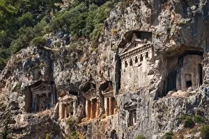 Images Dated 4th September 2010: Lycian tombs, Dalyan, Mugla Province, Anatolia, Turkey, Asia Minor, Eurasia