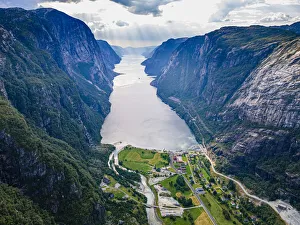 Ponds Prints: Lystrefjord (Lysefjord), Rogaland, Norway, Scandinavia, Europe