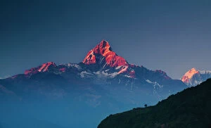 Dramatic Sky Gallery: Machapuchare (Machhapuchhre) (Fish Tail) mountain, in the Annapurna Himal of north central Nepal
