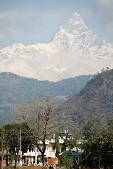 Machapuchhare mountain, Pokhara, Nepal, Asia