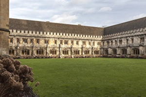 Magdalen College Prints: Magdalen College Cloister, Oxford, Oxfordshire, England, United Kingdom, Europe