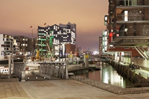 Elbphilharmonie Prints: Magellan Terrassen terraces, Sandtorhafen port, Elbphilharmonie, HafenCity, Hamburg