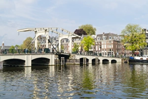 Magere Brug (the Skinny Bridge), Amsterdam, Netherlands, Europe