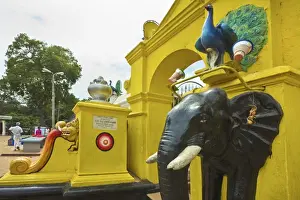 Uva Province Prints: Maha Devale Buddhist and Hindu temple to elephant deity Ganesh in this sacred multi faith town