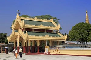 Rangoon Prints: Maha Wizaya Pagoda, Yangon (Rangoon), Myanmar (Burma), Asia