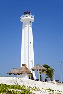 Quintana Roo Prints: Mahahaul Lighthouse, Costa Maya, Quintana Roo, Mexico, North America
