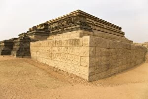 Images Dated 17th April 2009: The Mahanavami Dibba, the three-tiered structure within the royal enclosure at Hampi