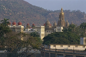 Mysore Prints: Maharajas Palace, Mysore, Karnataka state, India, Asia