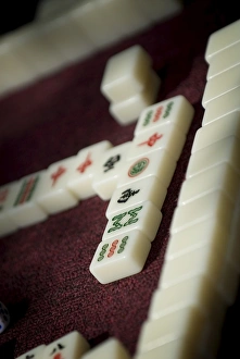 Part Prints: Mahjong tiles, Dali, Yunnan, China, Asia