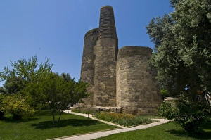 Baku Prints: Maiden Tower in the center of the Old City of Baku, UNESCO World Heritage Site