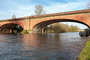 Berkshire Prints: Maidenhead Railway Bridge, built by Isambard Kingdom Brunel and nicknamed the Sounding Arch