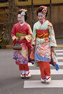Feminine Prints: Maiko (apprentice geisha) walking in the streets of