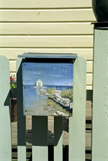Fence Prints: Mailbox in small town in archipelago near Stockholm