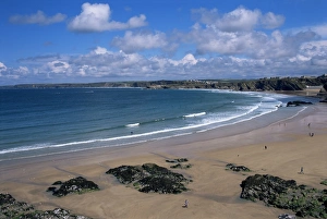 Main Beach Prints: The main beach, Newquay, Cornwall, England, United Kingdom, Europe