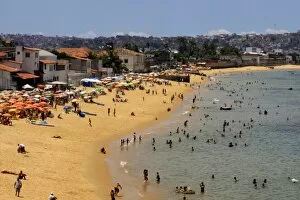 On the main beach of Salvador de Bahia, Brazil, South America