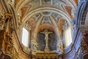 Biblical Event Prints: Main Chapel with ceiling, Evora Cathedral, Evora, UNESCO World Heritage Site, Portugal