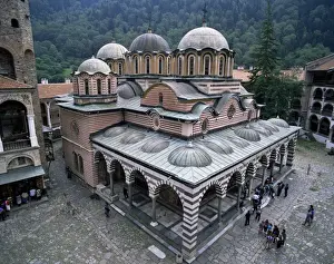 Bulgarian Prints: Main church, Rila monastery, UNESCO World Heritage Site, Bulgaria, Europe