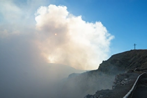 Volcanic Terrain Prints: Main crater of Masaya Volcano caldera
