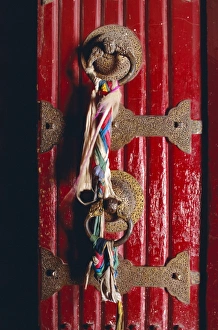String Prints: Detail of main door, Potala palace, Lhasa, Tibet, China, Asia