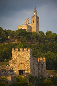 Bulgarian Prints: Main Gate, Church of the Blessed Saviour, Patriarchal Complex under stormy sky