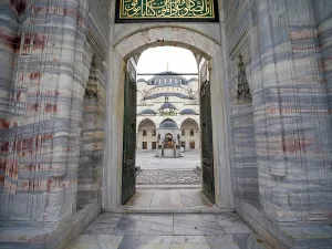 Blue Mosque Prints: Main gate of Sultanahmet Camii (Blue Mosque)