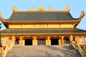 Vietnamese Prints: Main Hall, Dai Tong Lam Tu Buddhist Temple, Ba Ria, Vietnam, Indochina, Southeast Asia