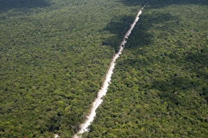 Freeways Prints: Main highway of Guyana cutting through the rainforest, Guyana, South America
