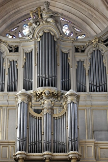 Musical Instrument Prints: Main organ, St. Germain l Auxerrois church, Paris, France, Europe
