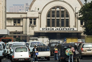 Railway Stations Prints: Main railway station, Jakarta, Java, Indonesia, Southeast Asia, Asia
