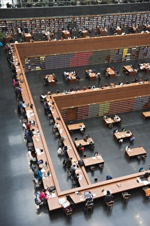 Main Prints: The main reading room at The National Library, Beijing, China, Asia