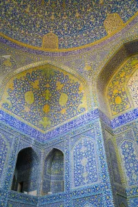 Typically Iranian Prints: Main Sanctuary, Imam Mosque, Isfahan, Iran, Middle East