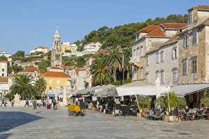 Main Square, Hvar, Hvar Island, Dalmatia, Croatia, Europe