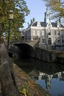 Main square along main canal, Edam, Netherlands, Europe
