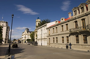 Punta Arenas Prints: Main square, Punta Arenas, Patagonia, Chile, South America