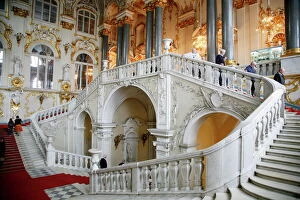 Images Dated 30th August 2008: The main staircase at the Winter Palace. St. Petersburg, Russia, Europe