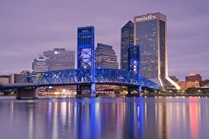 Main Street Bridge and skyline, Jacksonville, Florida, United States of America