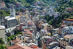 Cinque Terre Prints: The main street in Riomaggiore, Cinque Terre, UNESCO World Heritage Site, Liguria