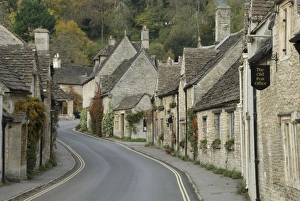 Villages Prints: Main street through the village of Castle Combe, Wiltshire, Cotswolds, England