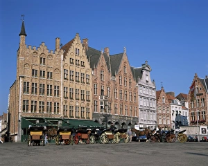 Brugge Prints: Main Town Square, Bruges, Belgium, Europe