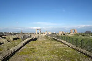 Roman Road Prints: The main view of the Quintilis villa built in the 2nd century BC on the Appian Way